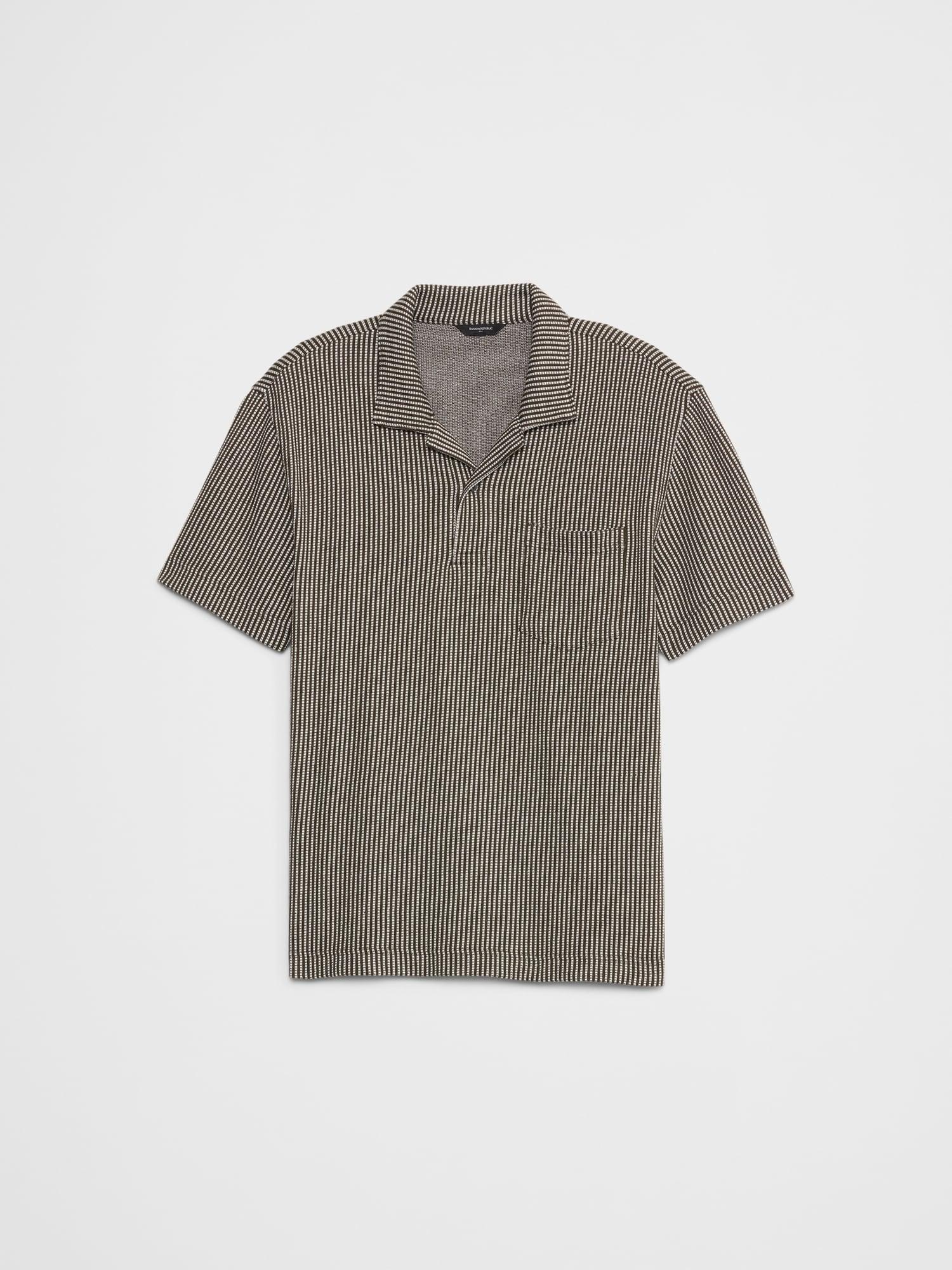 Texture Striped Polo Product Image