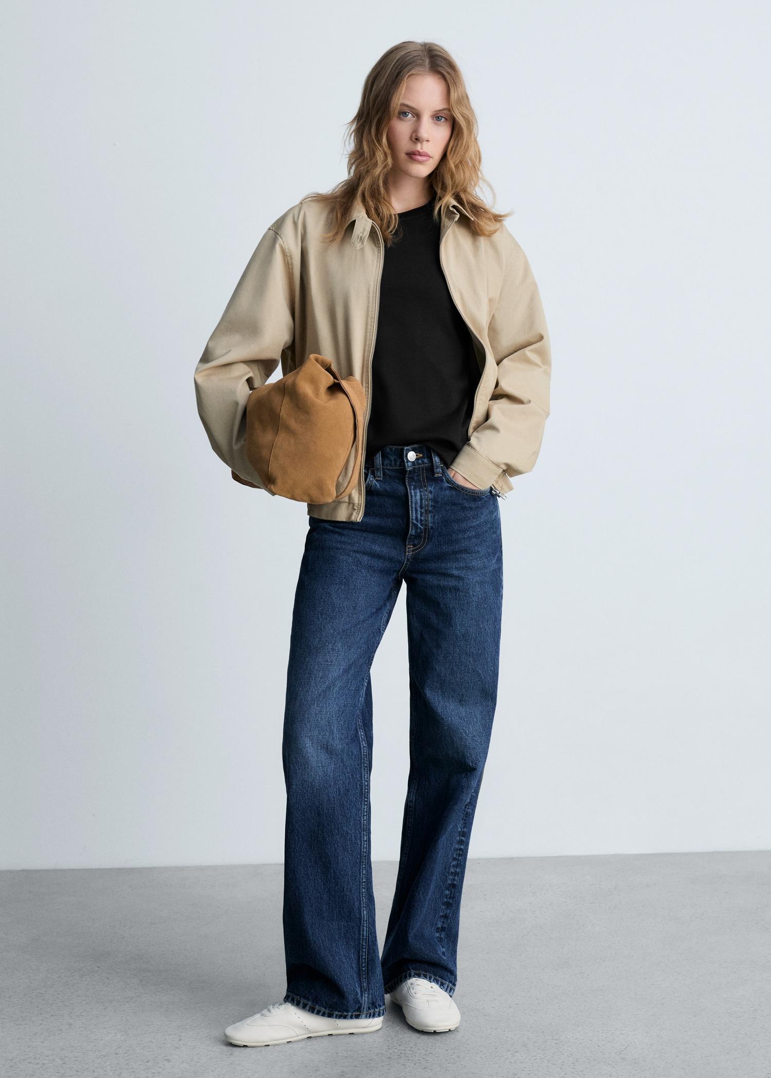 Long sleeve cotton t-shirt - Women | MANGO USA Product Image