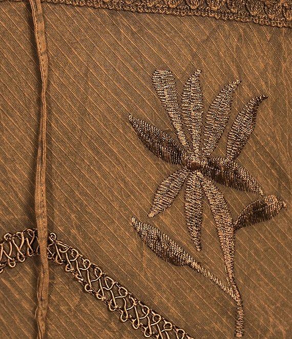 Scully Spaghetti Strap Front Tie Embroidered Midi Dress Product Image