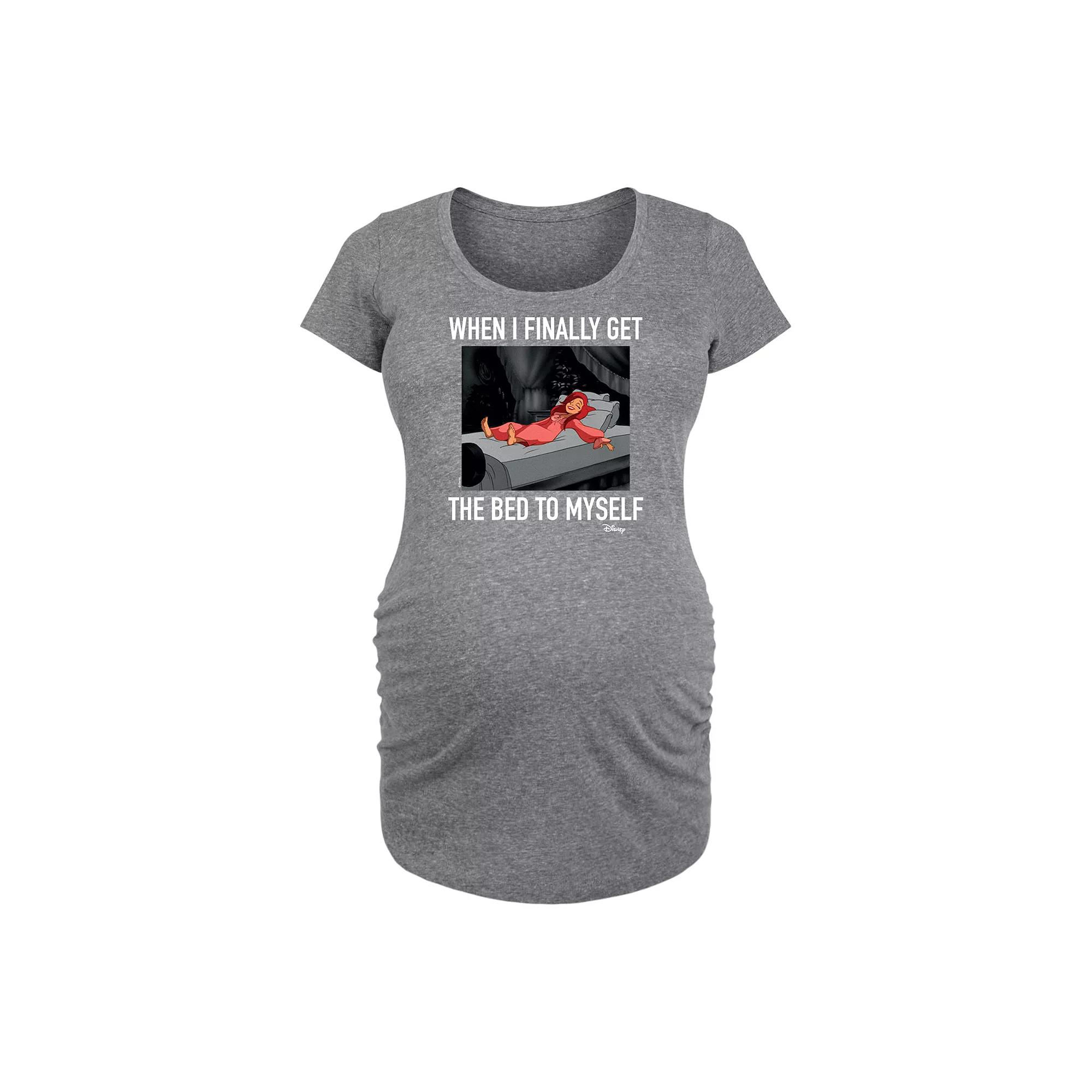 Disney Princess Ariel Maternity Bed To Myself Graphic Tee, Women's,  Product Image
