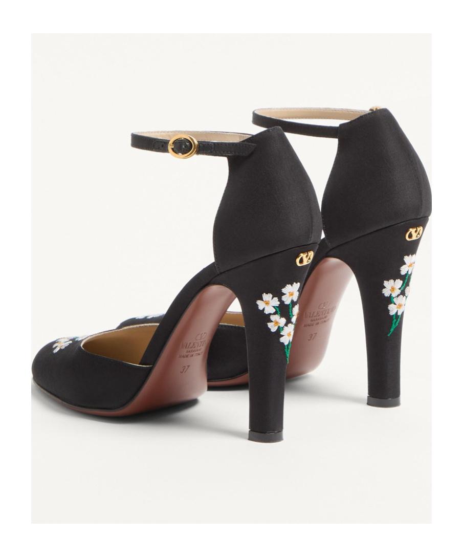 VALENTINO GARAVANI Black Fabric Hi Dolly Pumps Product Image