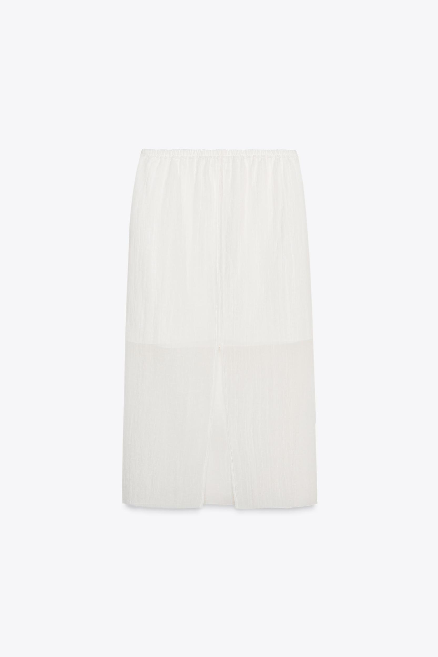 SEMI-SHEER MIDI SKIRT ZW COLLECTION Product Image