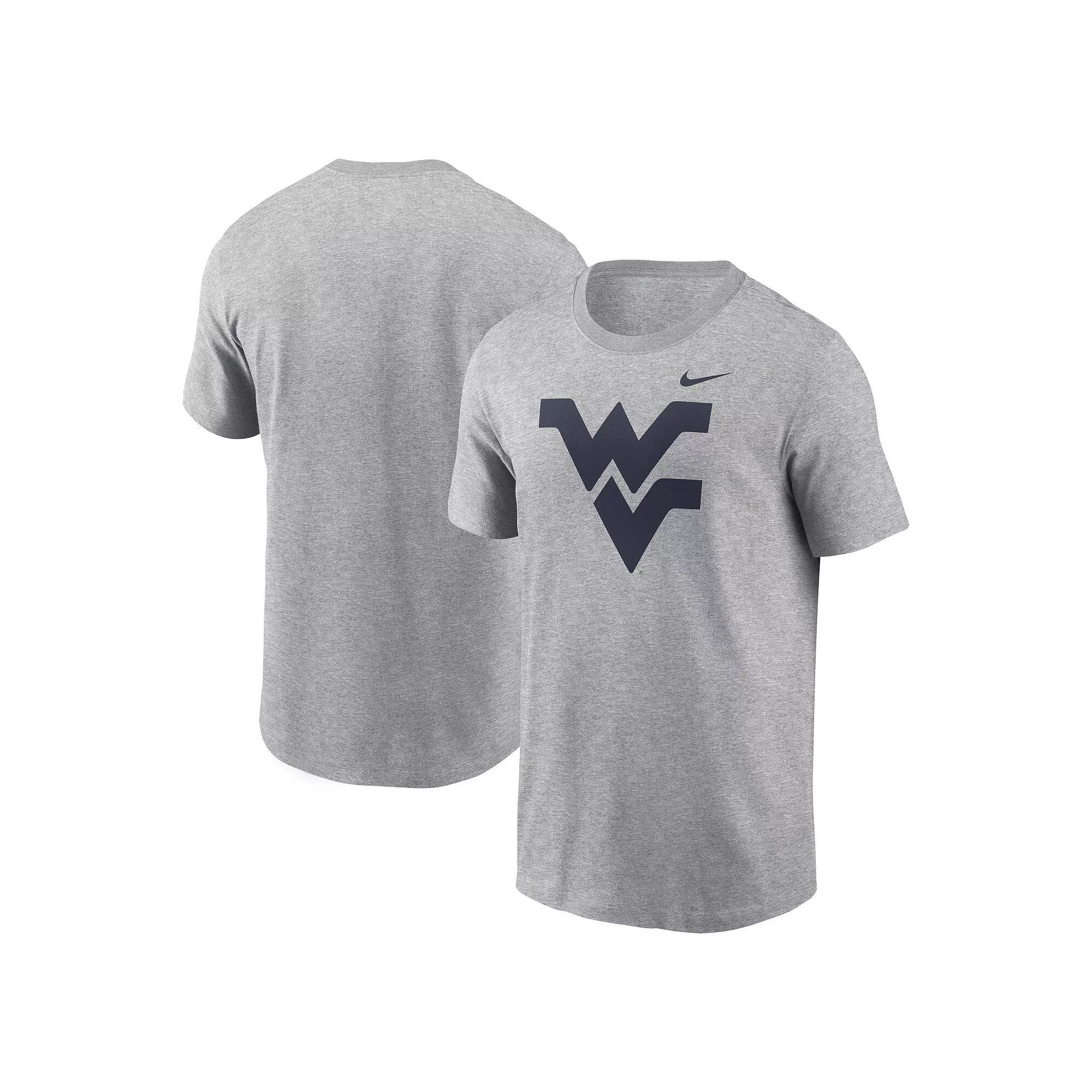 Men's Nike Heather Gray West Virginia Mountaineers Primetime Evergreen Logo T-Shirt, Size: Large, Grey Product Image