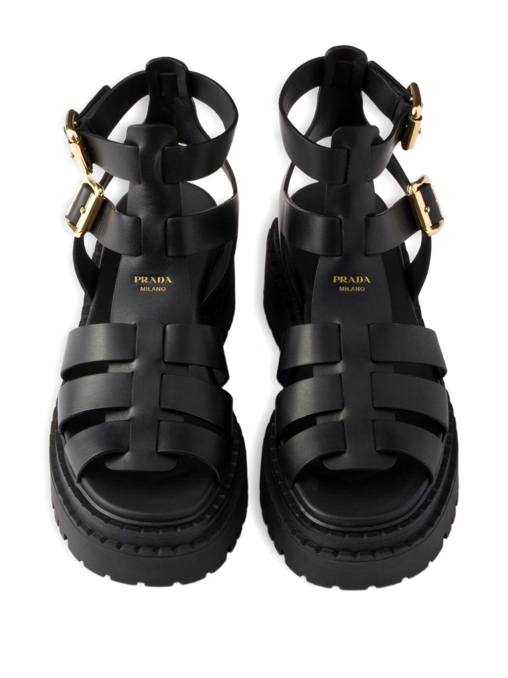 55mm leather buckle-strap sandals Product Image