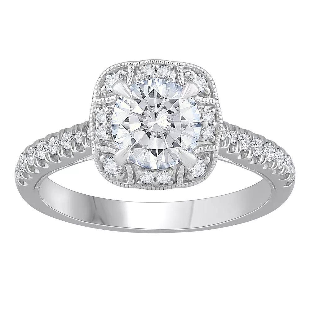Diamond Medley 14k White Gold 1 1/3 Carat T.W. Lab-Grown Diamond Engagement Ring, Women's, Size: 7, 14k Whgold Product Image