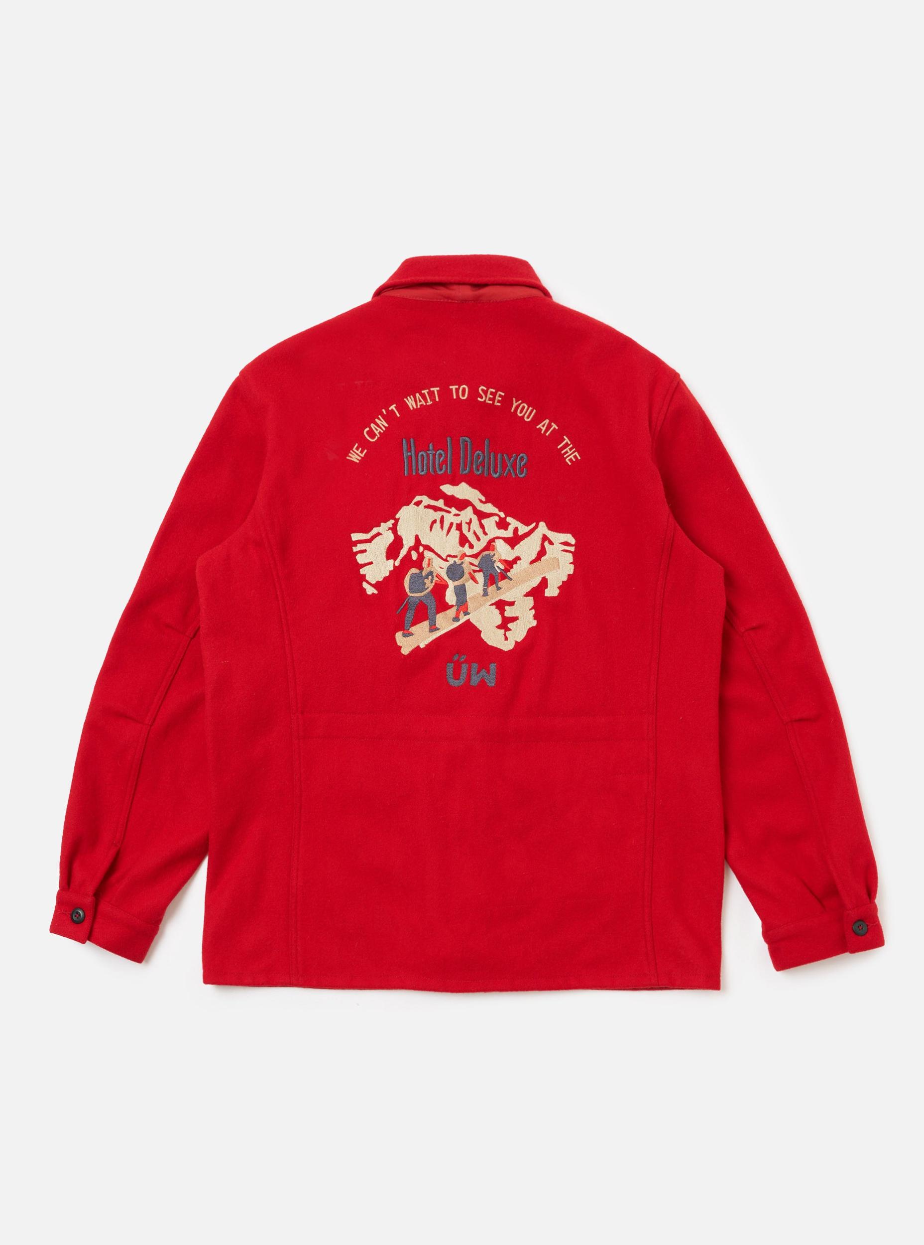 Embroidered Red Mowbray Military Fatigue Jacket Product Image