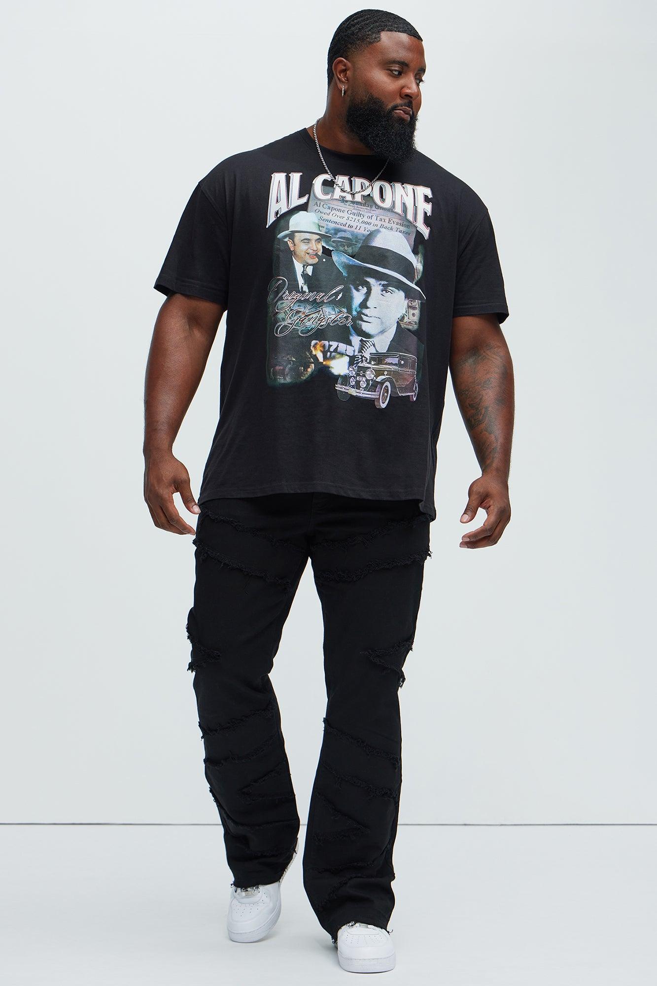 All Over Fray Stacked Skinny Flare Jeans - Black Product Image