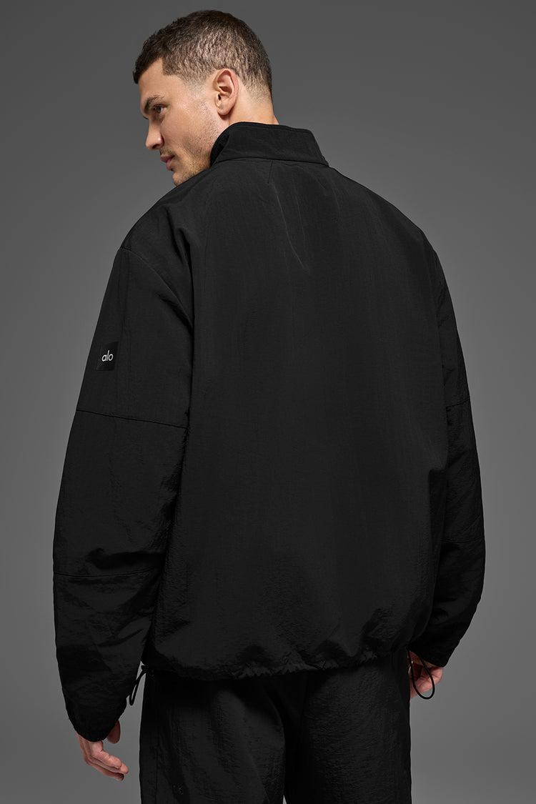 Light Weight Takeaway Track Pullover - Black Product Image