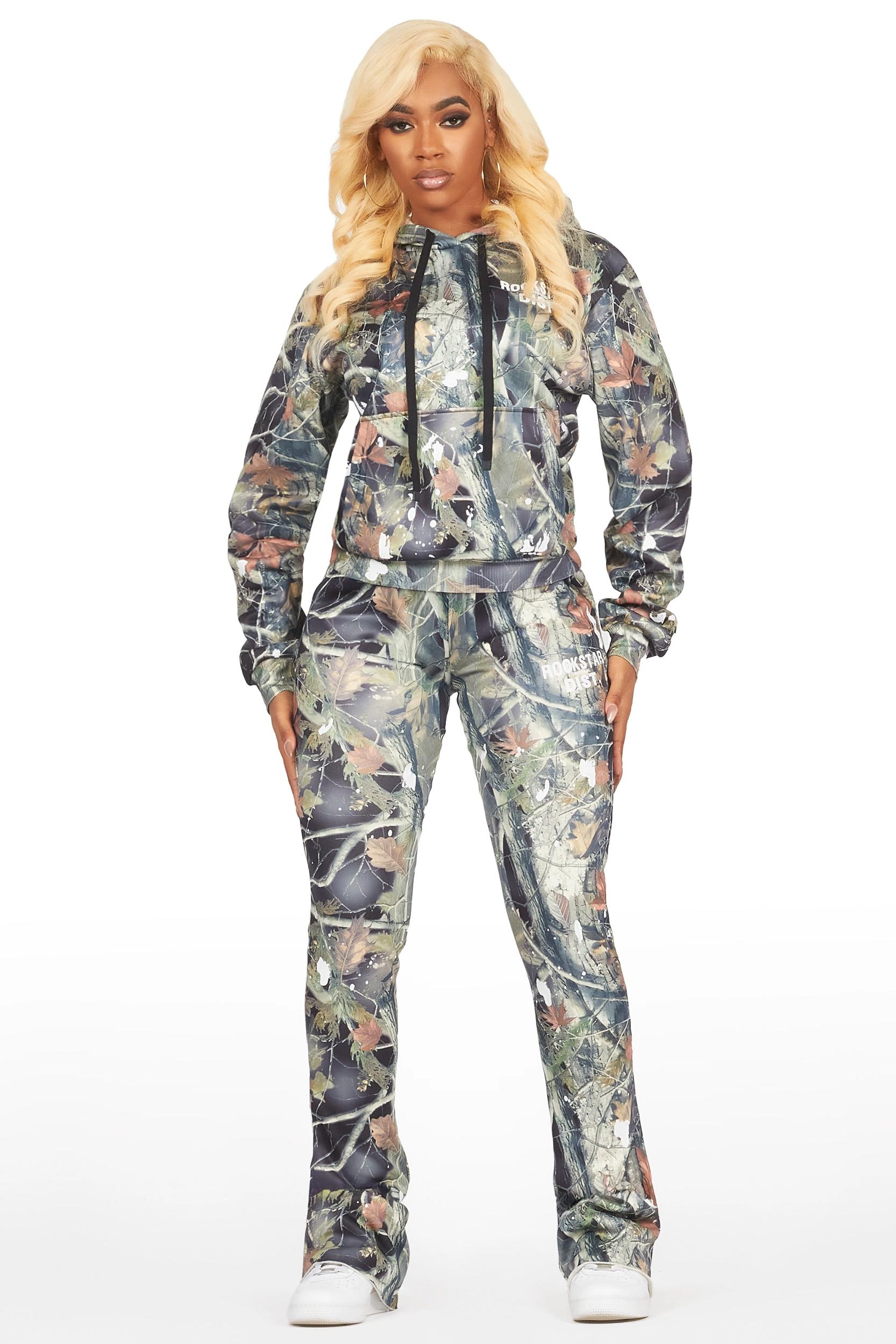 Hadley Black Tree Camo Super Stacked Trackset Female Product Image