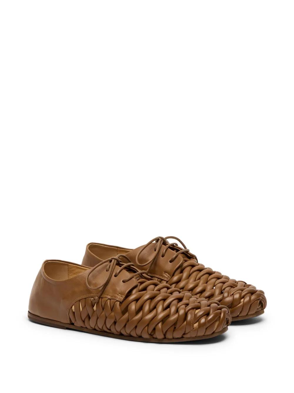 interwoven leather Derby shoes Product Image