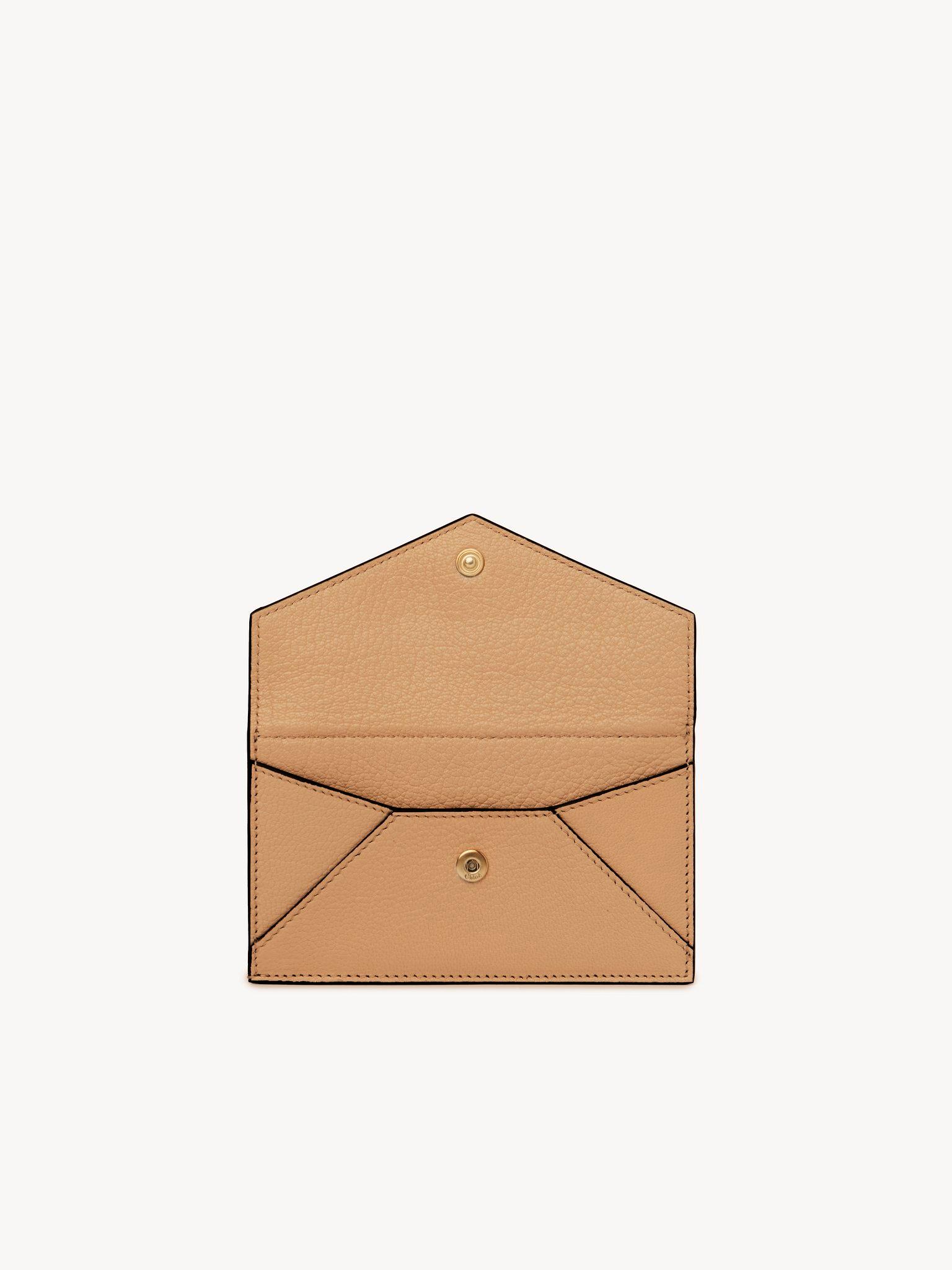 Small Envelope purse with card slots in grained leather Product Image