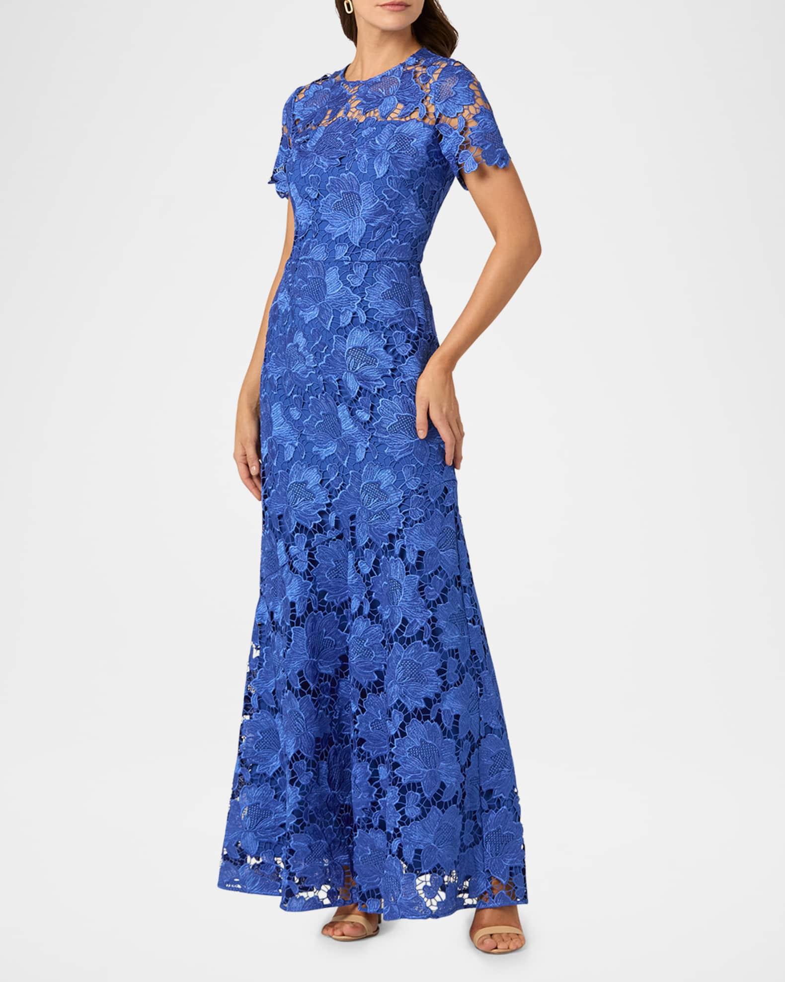 Elie A-Line Floral Lace Gown Product Image