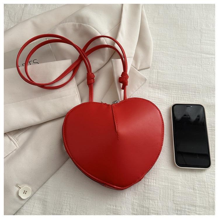 Lior Solid Color Heart Shape Shoulder Bag Product Image