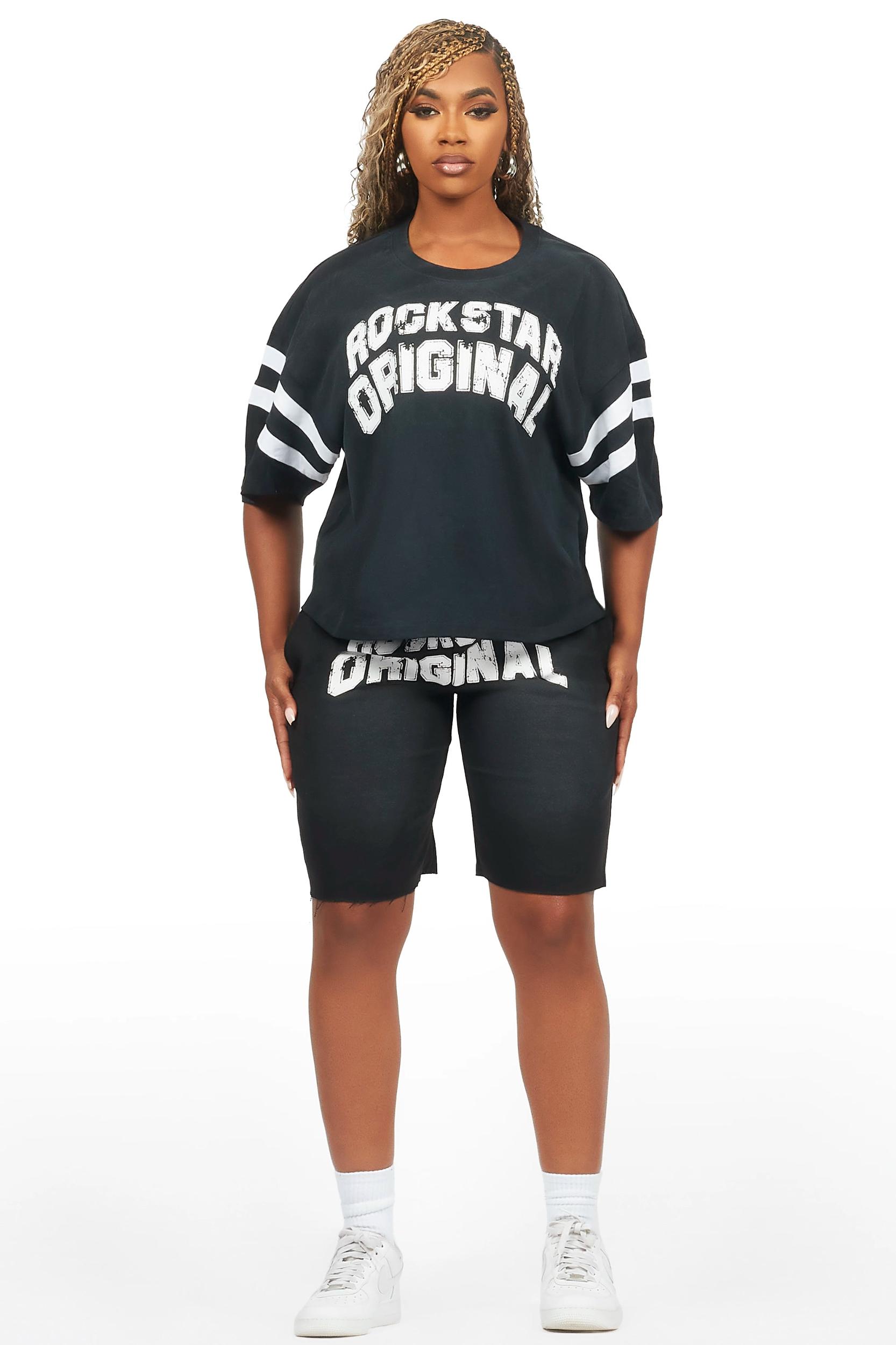 Chikata Black T-Shirt Short Set Female Product Image