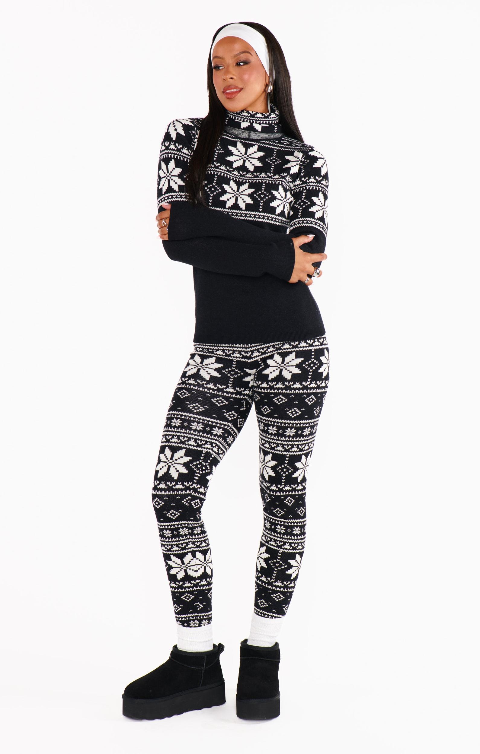Ski Pullover ~ Black Fair Isle Knit Product Image