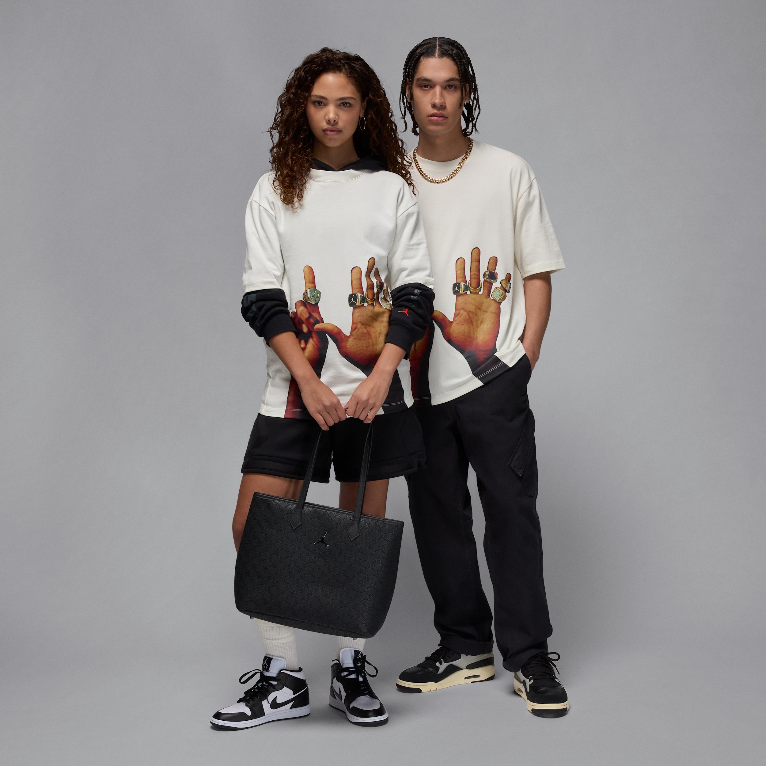 Jordan Mens Jordan Flight MVP 85 6 Rings Crew - Mens Sail/Black Product Image