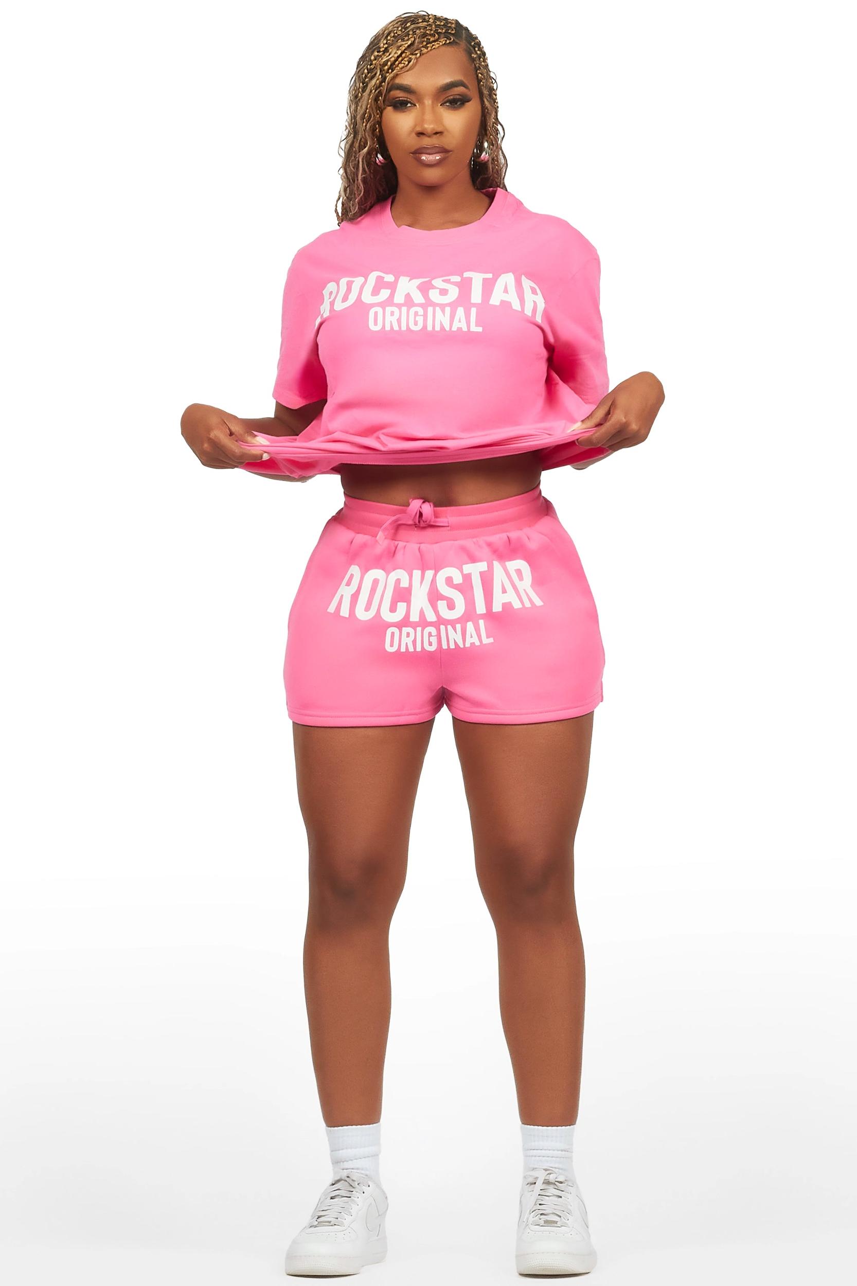 Sabrina Bubblegum Pink T-Shirt Short Set Female Product Image