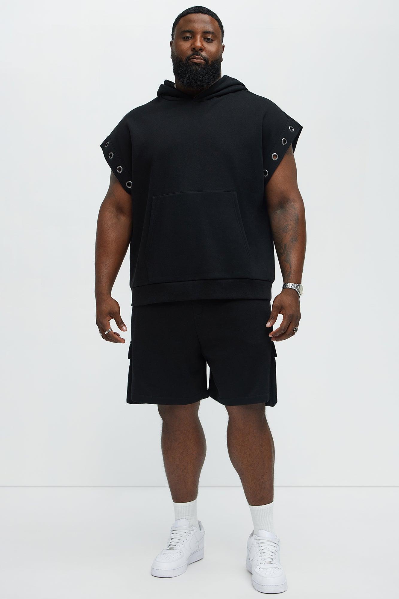 Tyson Ring Sleeveless Hoodie - Black Product Image