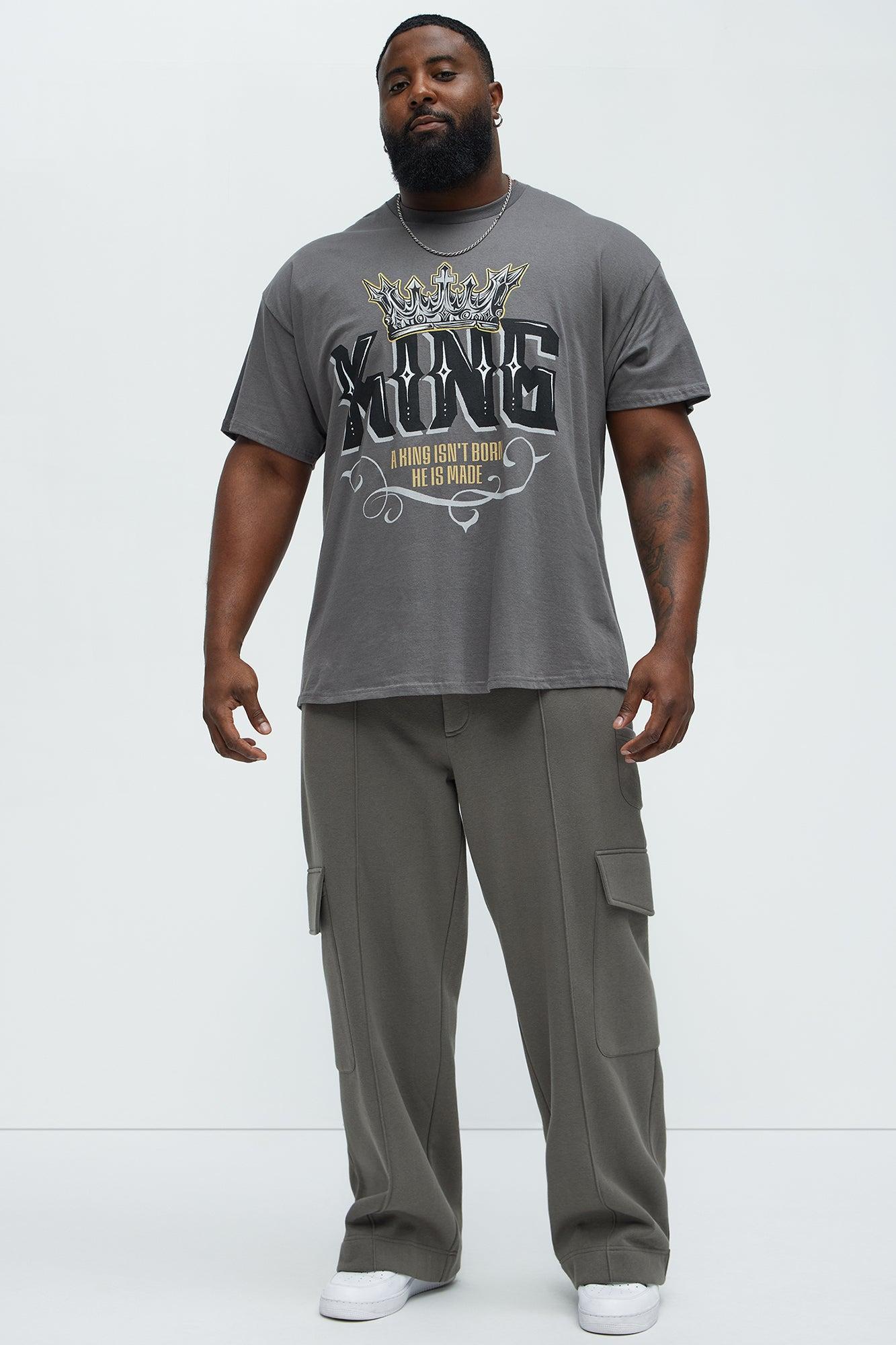 Tyson Baggy Cargo Sweatpants - Grey Product Image