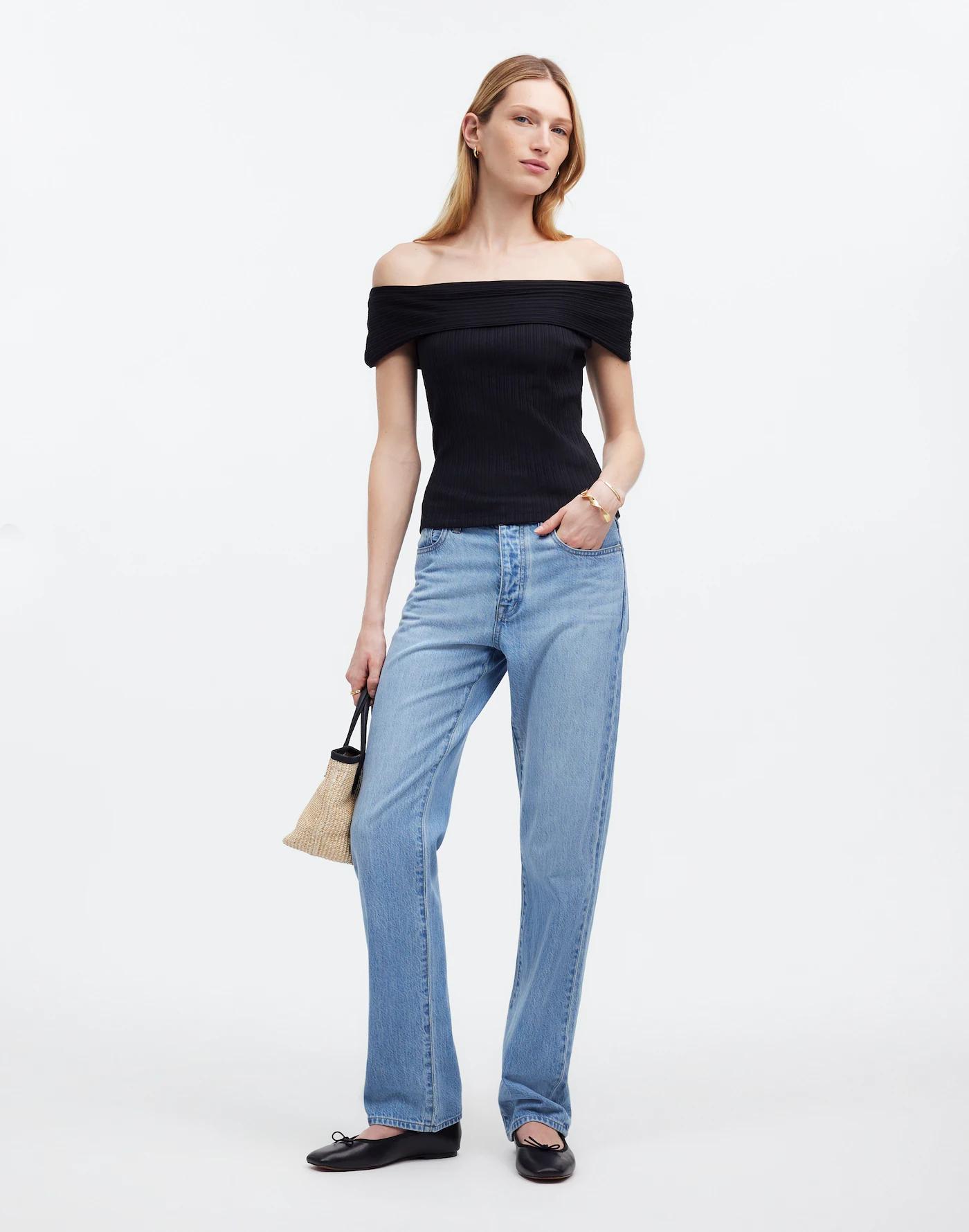 Ribbed Off-the-Shoulder Top Product Image