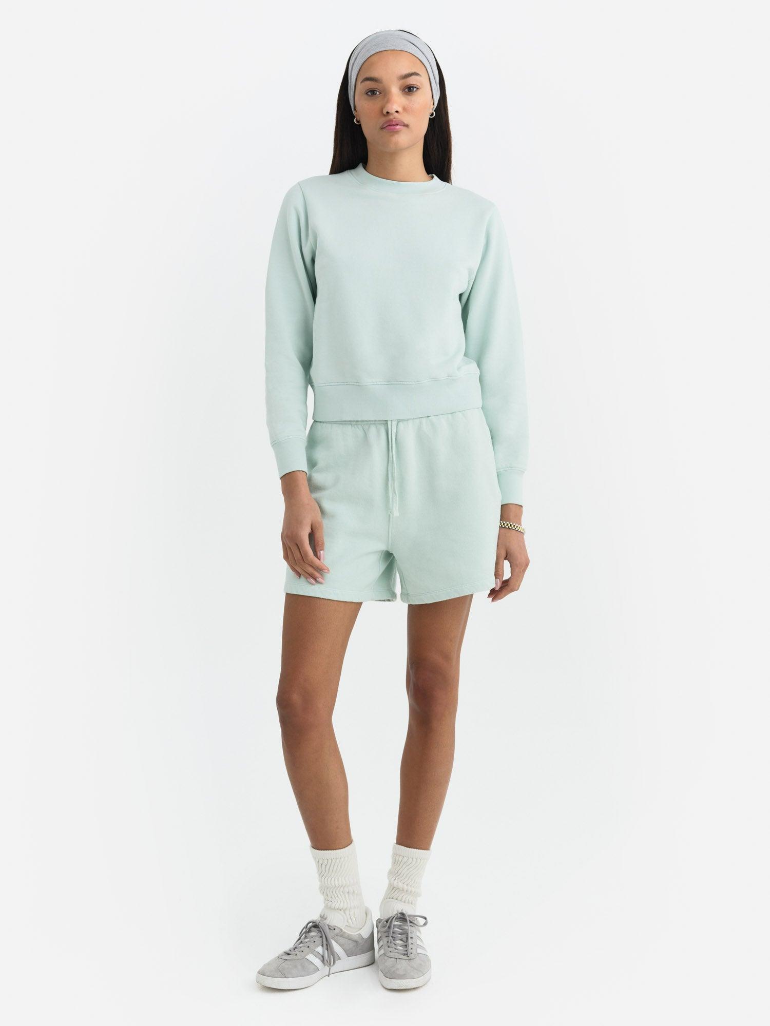 Organic Fleece Shrunken Crew Neck Sweatshirt Female Product Image