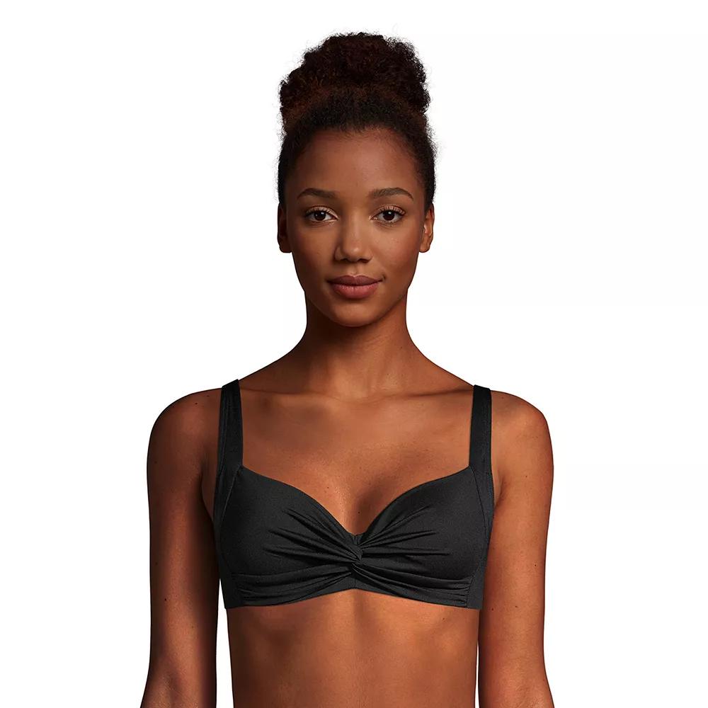 Women's Lands' End Sweetheart Twist-Front Underwire Bikini Top,  Product Image