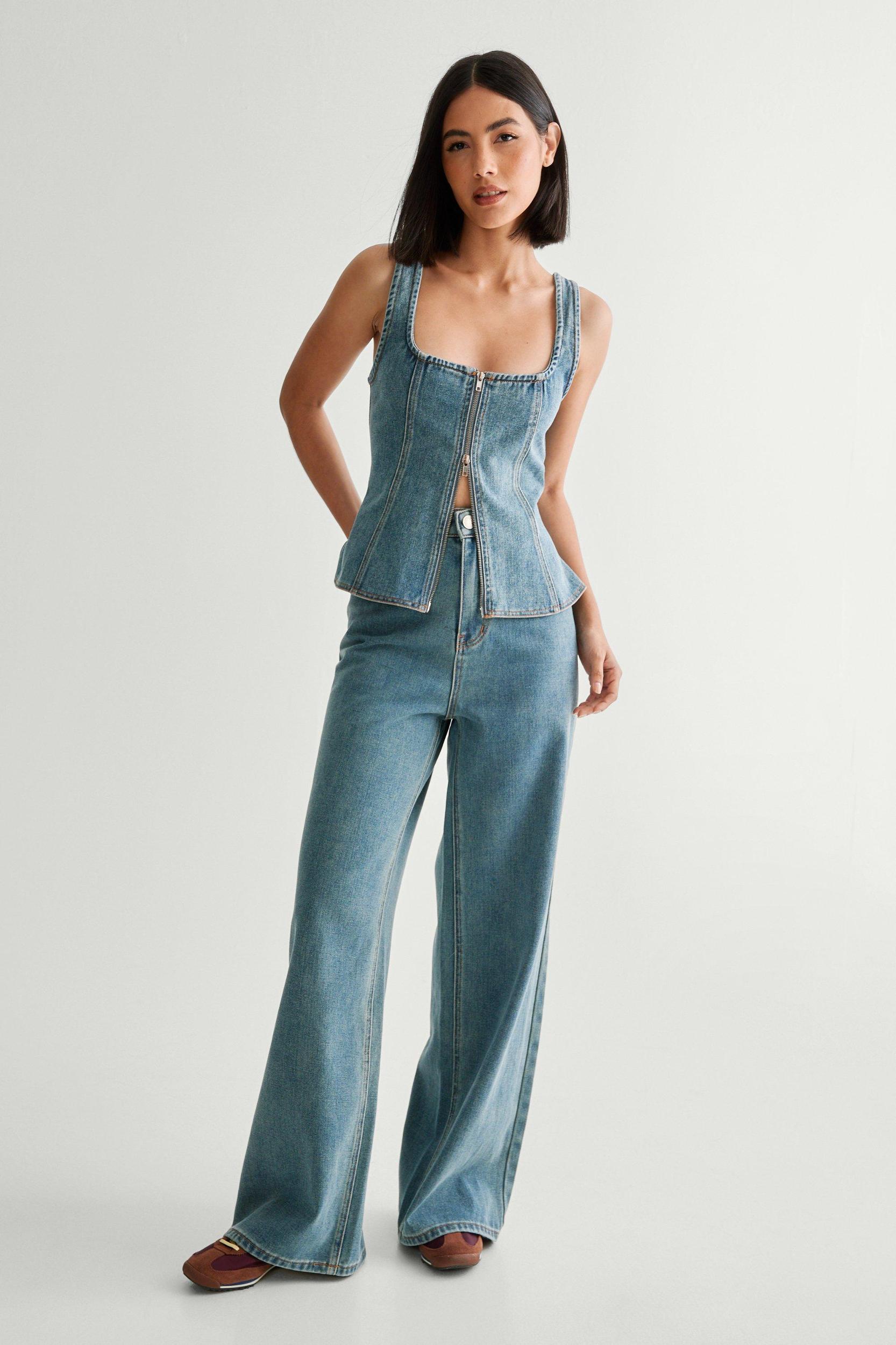 Denim Corset Top Product Image