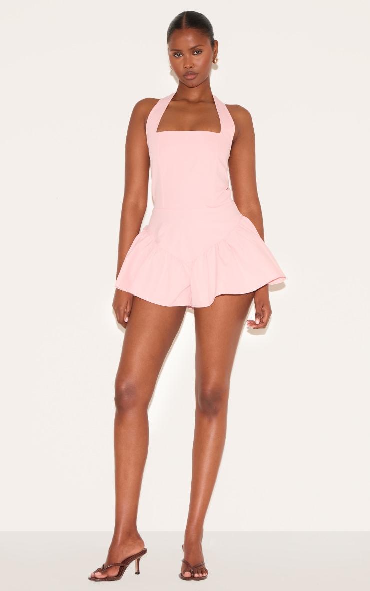 Pale Rose Square Neck Drop Waist Floaty Romper Product Image
