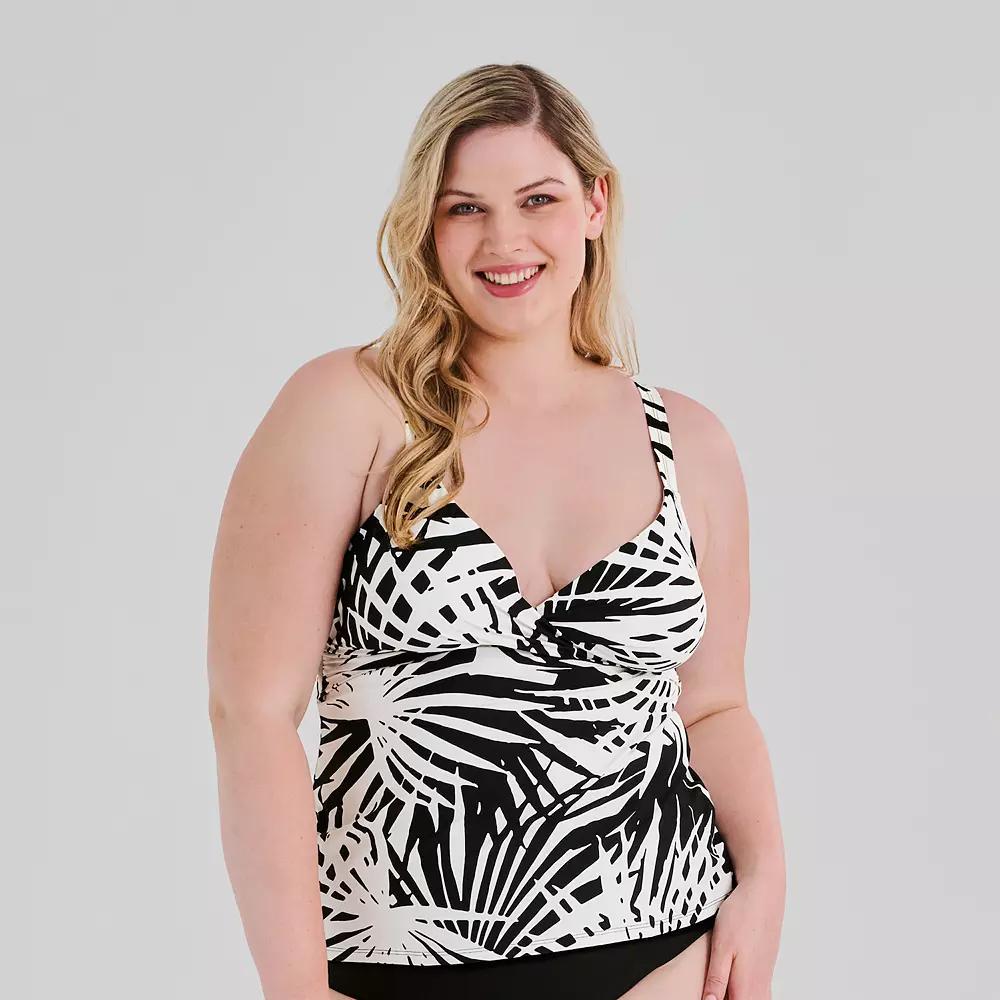 Plus Size Freshwater Molded Twist Front Tankini Swim Top, Women's, Size: 2XL, Palmea Product Image
