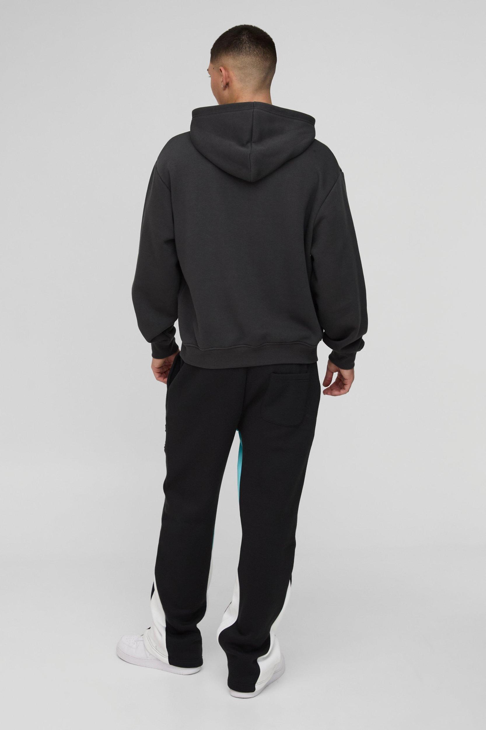 Regular Fit BM Varsity Applique Gusset Sweatpants | boohooMAN USA Product Image