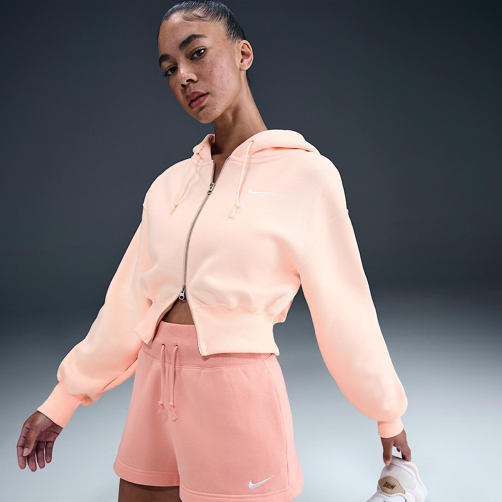 Women's Nike Sportswear Phoenix Fleece Loose Cropped Full-Zip Hoodie Product Image