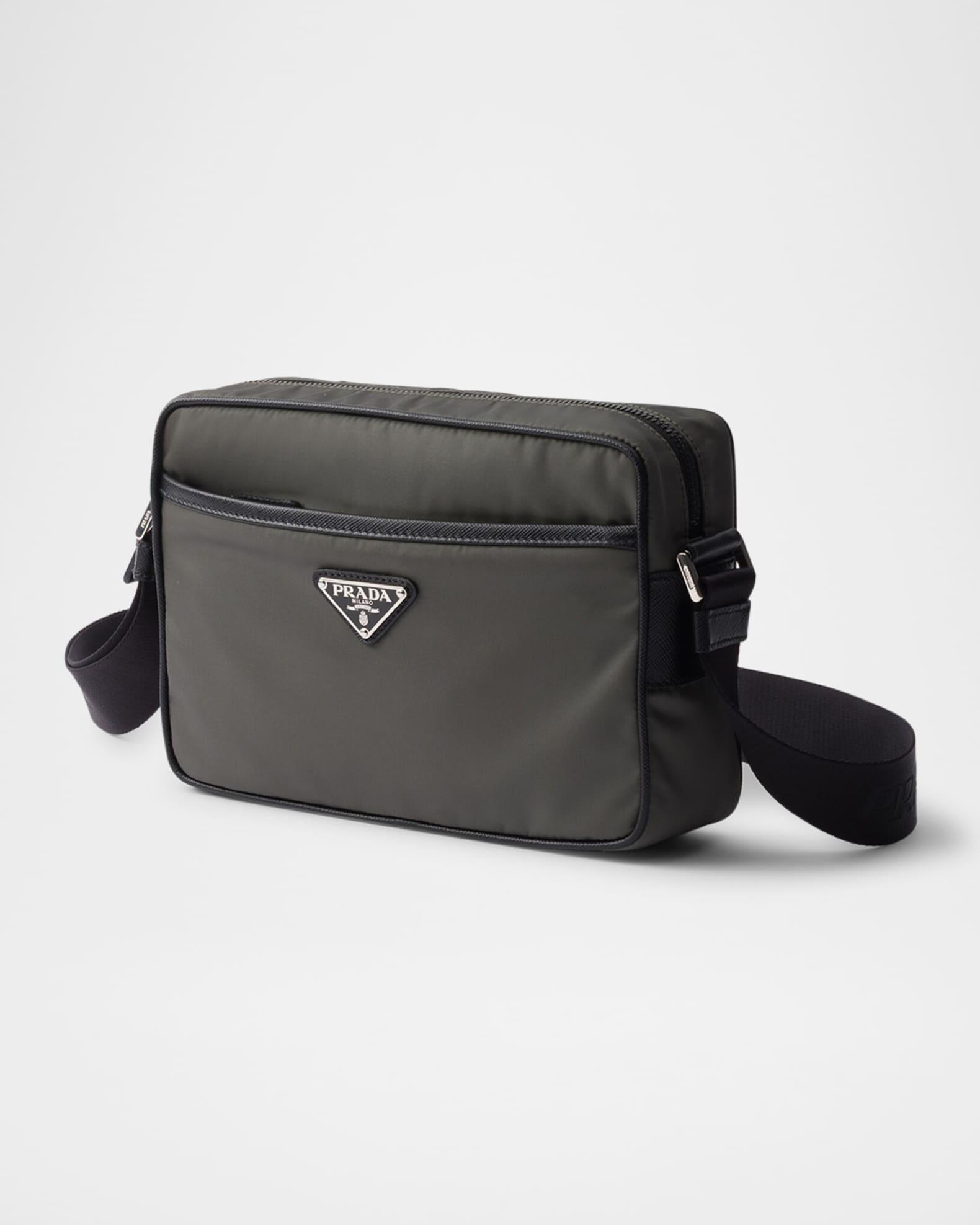 Men's Re-Nylon and Saffiano Leather Shoulder Bag Product Image