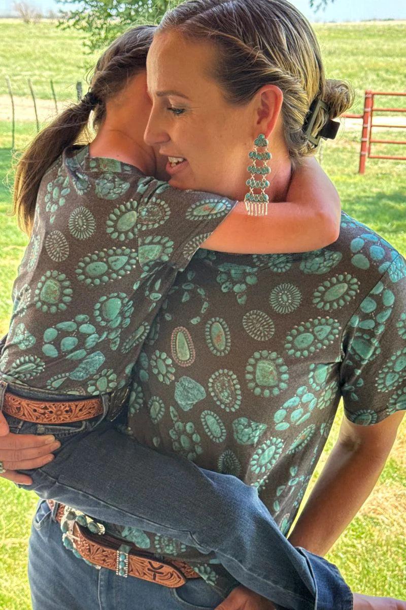 Sterling Kreek Forever In Turquoise Crew Neck Top Product Image