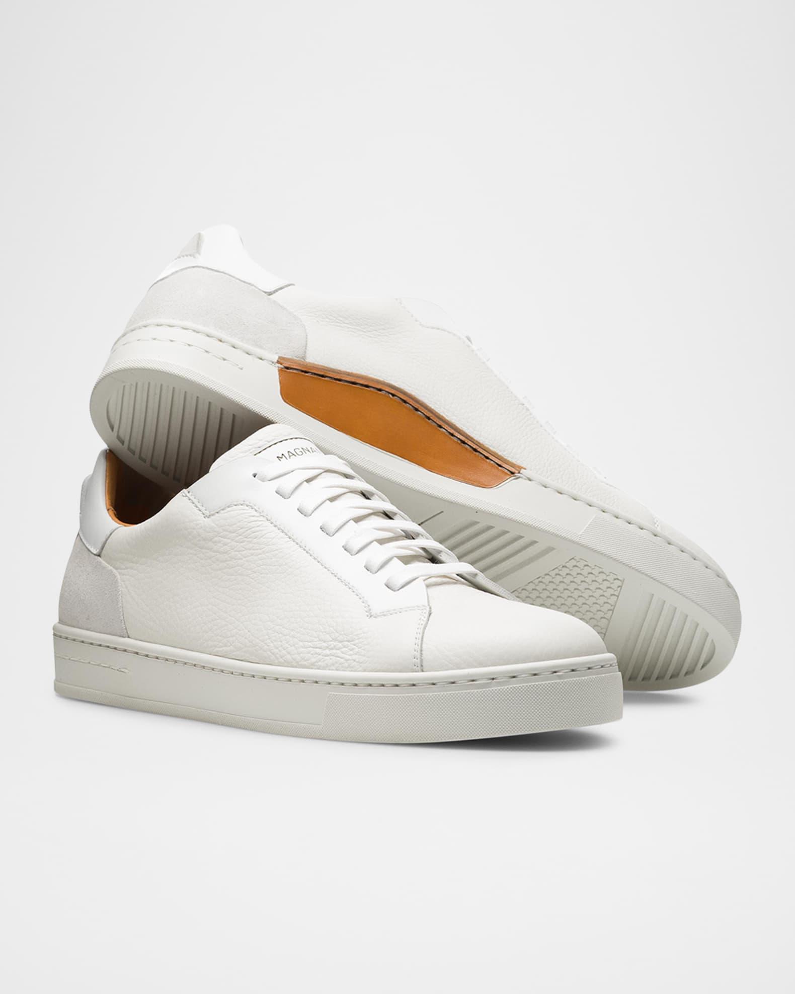 Men's Amadeo Tumbled Leather Low-Top Sneakers Product Image