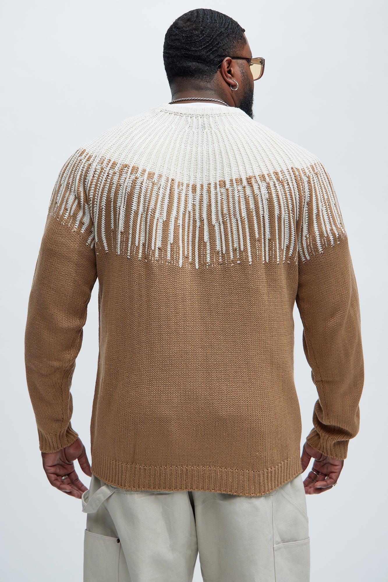 Radiant Crewneck Sweater - Brown Combo Male Product Image