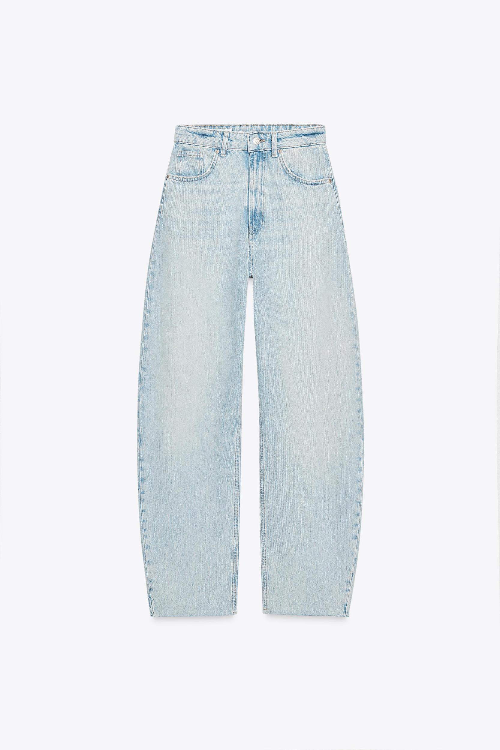 HIGH-WAIST TRF BARREL JEANS Product Image