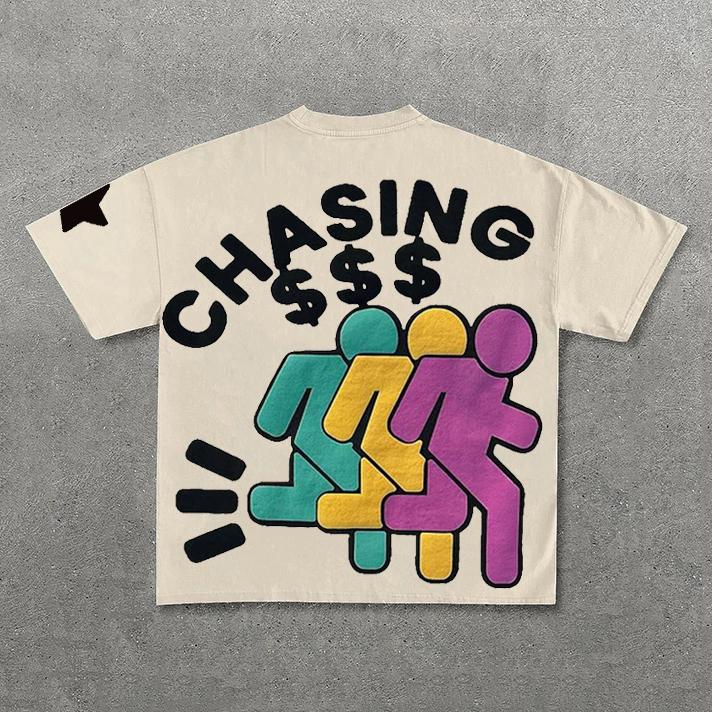 Chasing Money Graphic Print Cotton T-Shirt Product Image