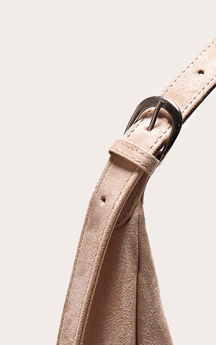 Cream Faux Suede Tote Product Image