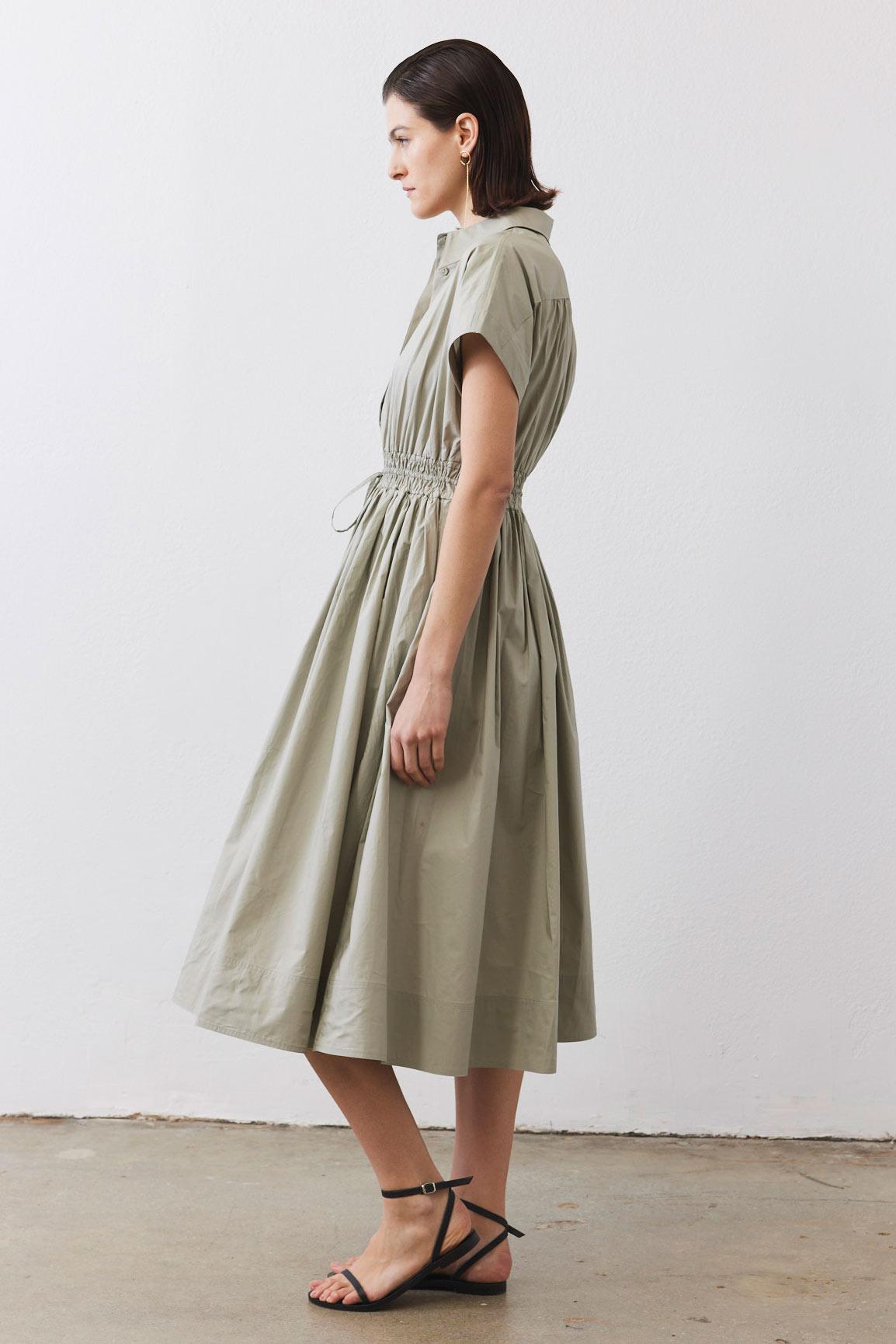 Cinched Waist Shirt Dress Product Image