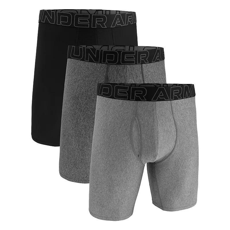Men's Under Armour 3-pack Performance Tech 9-in. Long Leg Boxer Briefs,  Product Image