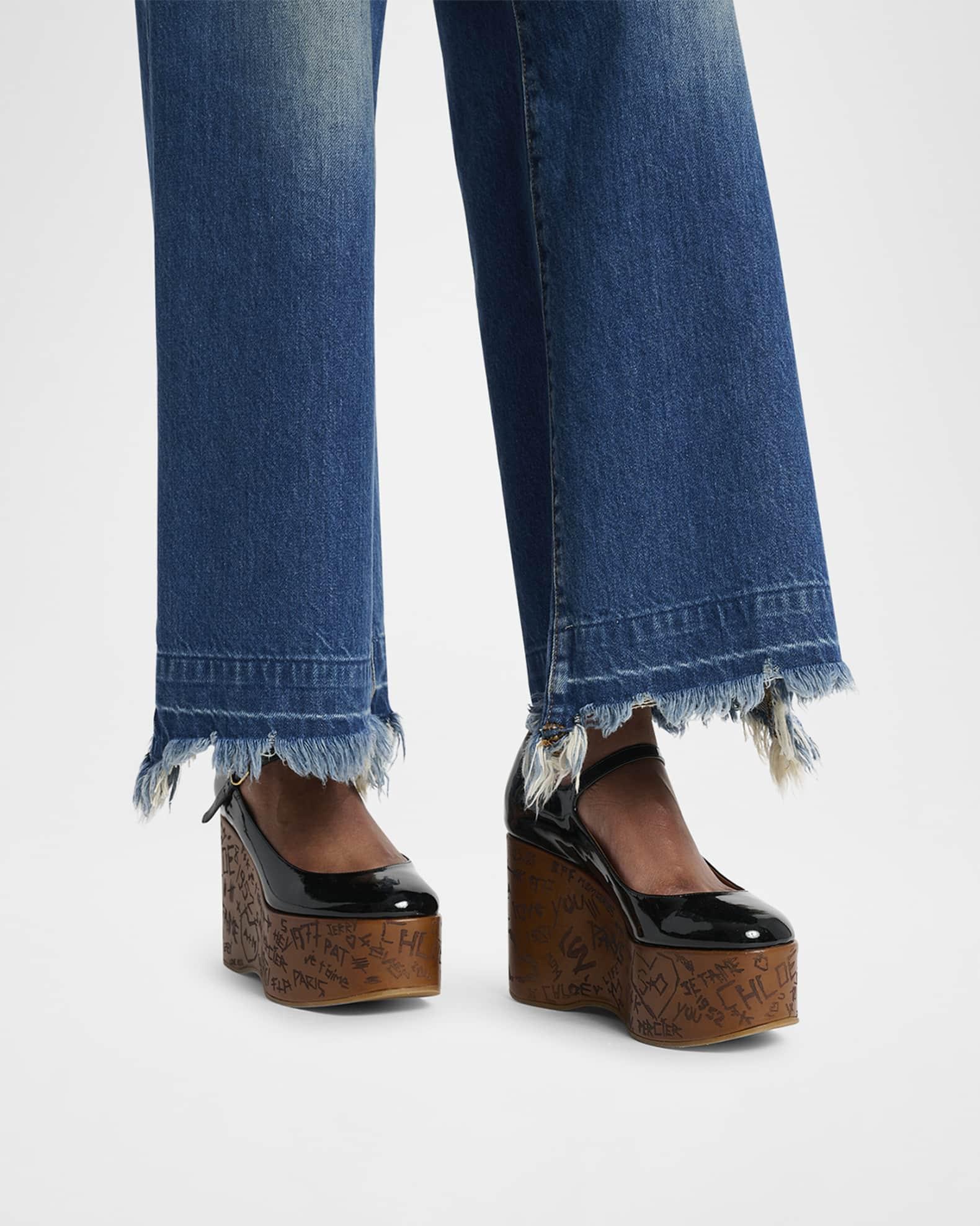 Maxime Patent Leather Platform Wedge Sandals Product Image