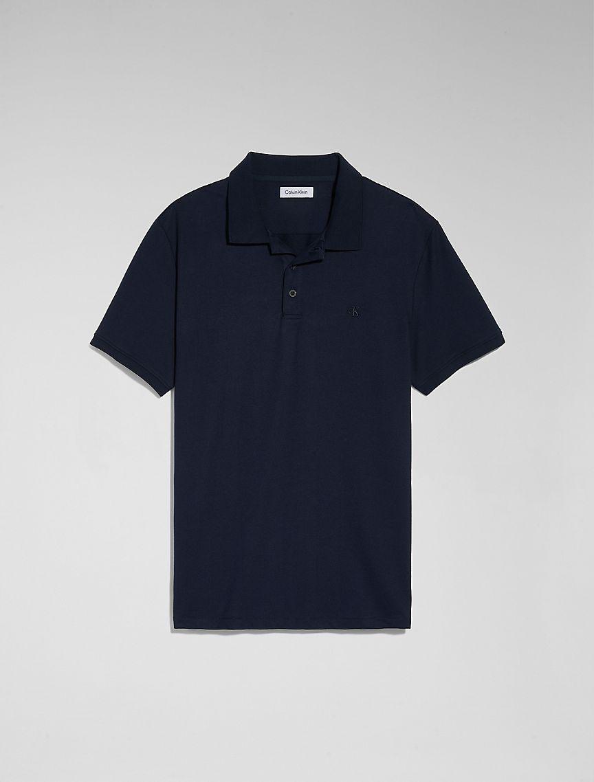 Smooth Cotton Blend Polo Shirt Product Image