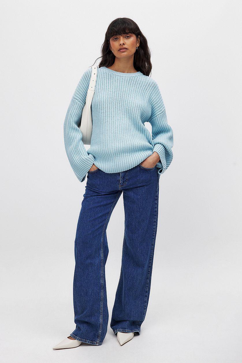 Round Neck Knitted Sweater Product Image