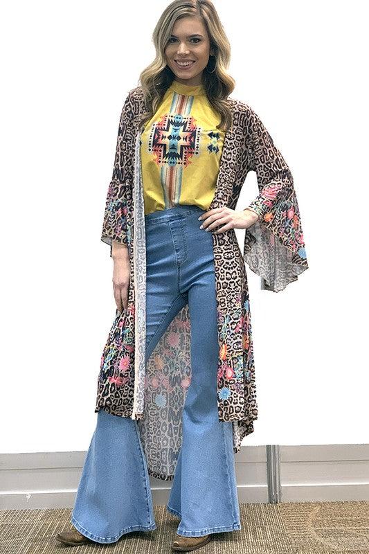 2878   Oakley Leopard & Floral Print Duster Product Image