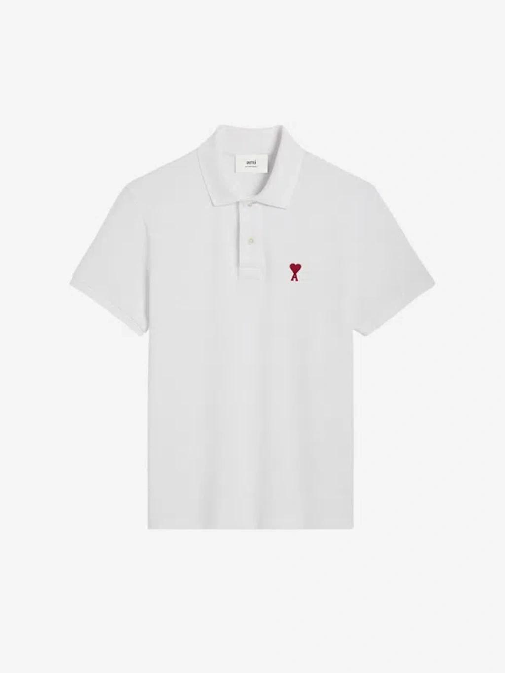 White Cotton Ami de Coeur Polo Product Image