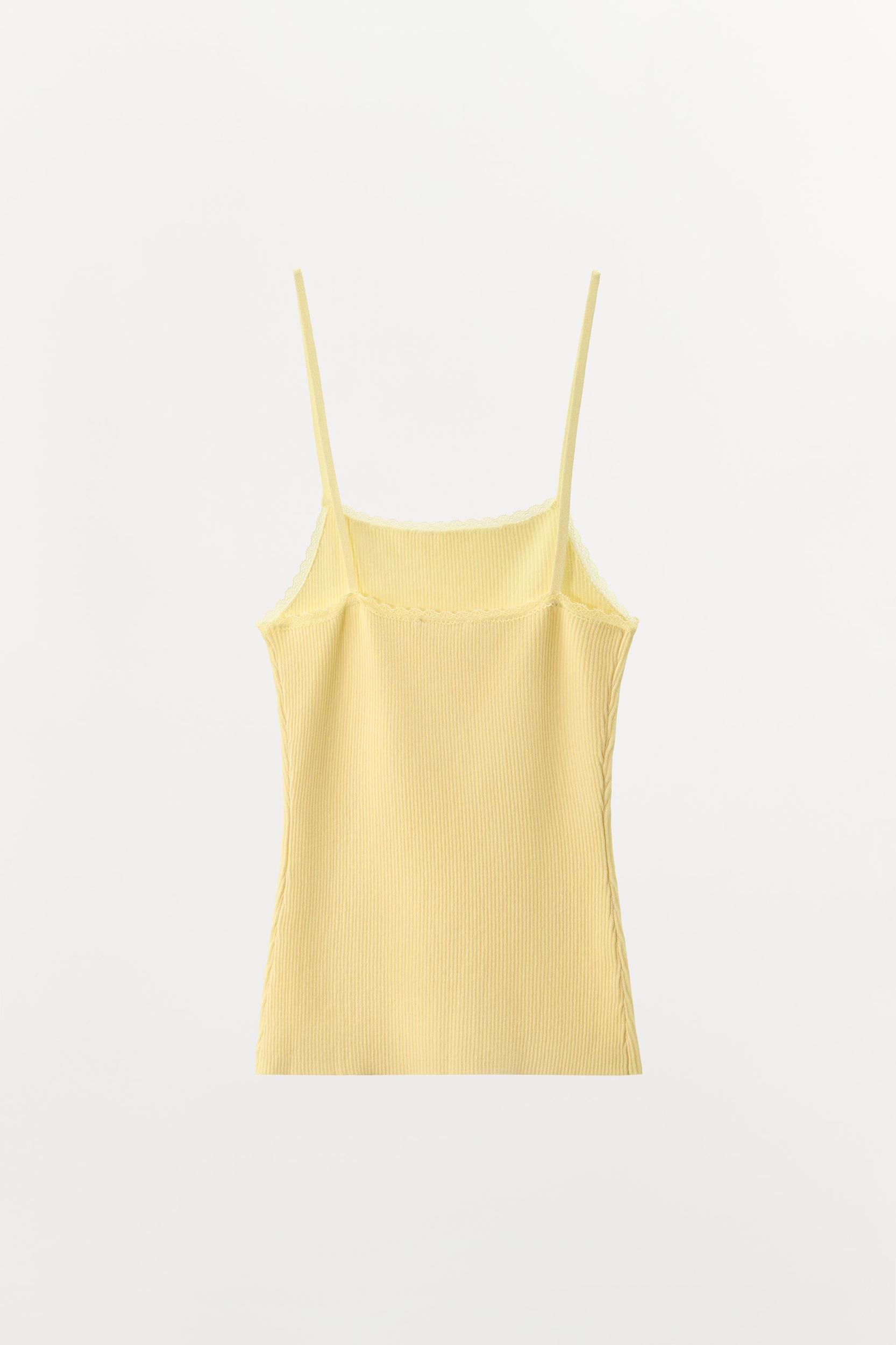 RIB KNIT STRAPPY TOP Product Image