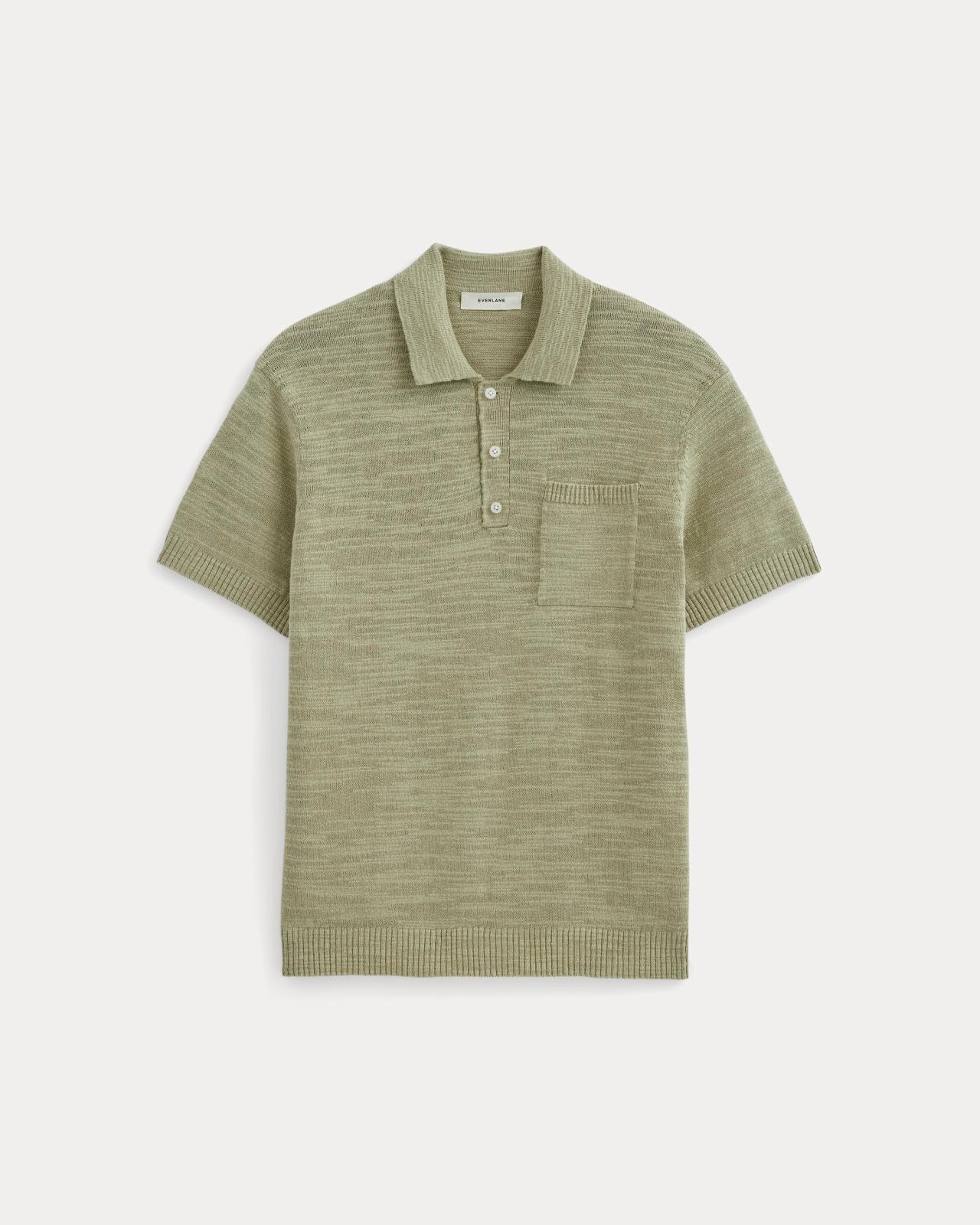Mens Cotton Linen Polo T-Shirt by Everlane Product Image