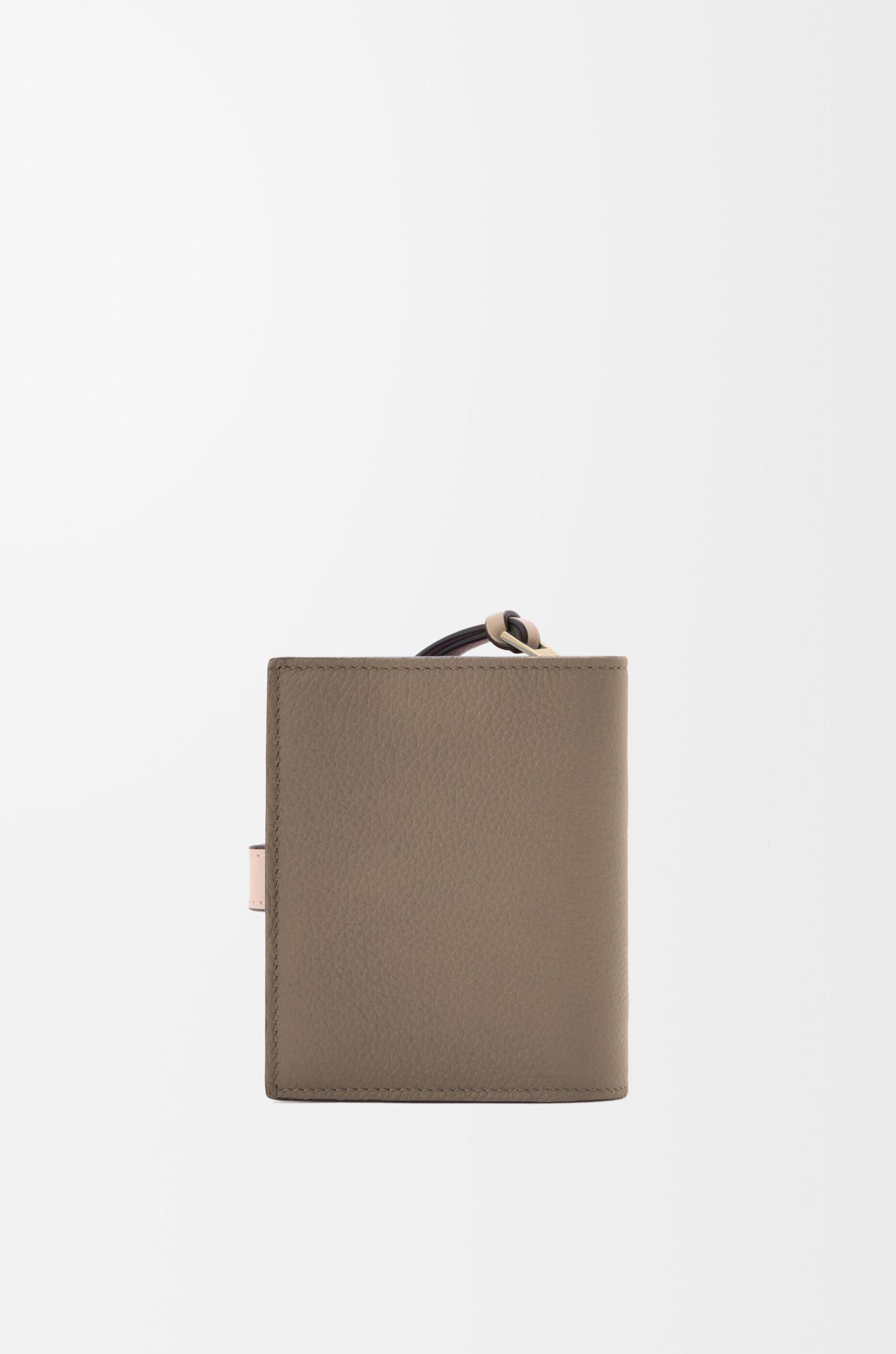 Compact zip wallet in soft grained calfskin Product Image