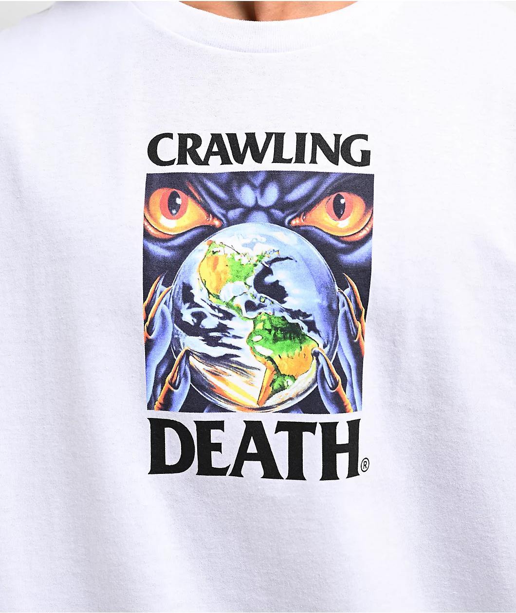 Crawling Death Earth Control White T-Shirt Product Image