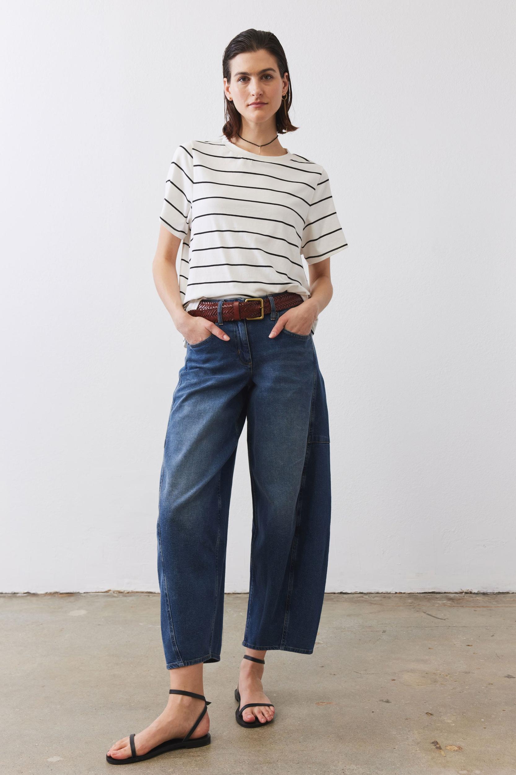 The Wide Barrel Leg Jeans Product Image